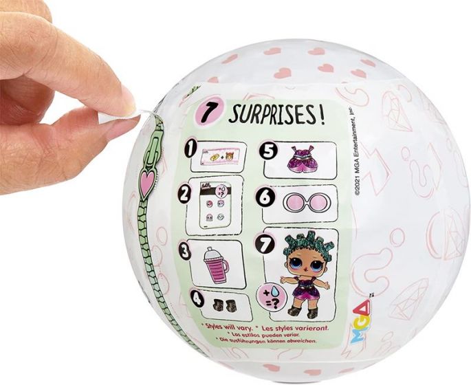 LOL Surprise Glitter Style 1 dukke i ball - 3 baller med 7 overraskelser i hver