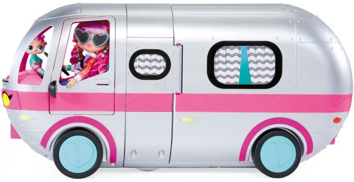 LOL Surprise OMG Glamper - 4 i 1 campingbil med lyd og lys - 55 deler - sølv