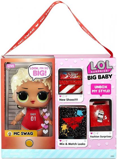 LOL Surprise Big Baby Doll - M.C Swag stor dukke med tilbehør - 28 cm høy 