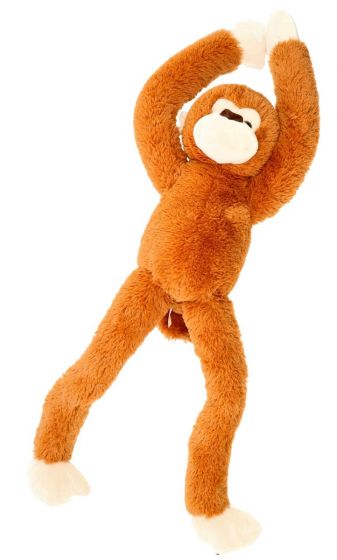Brun ape kosebamse med lange armer - 80 cm