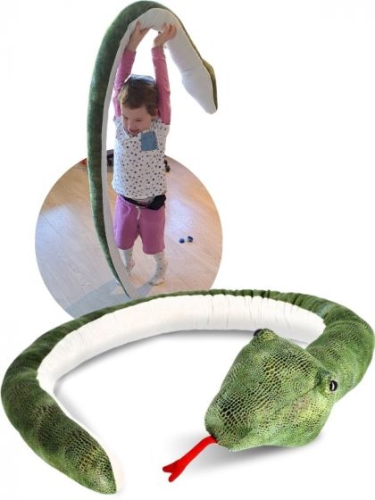 Grøn slange krammebamse - 200 cm
