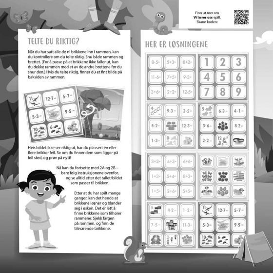Vi lærer oss tallene - lærespill for barn som utforsker tall og telling
