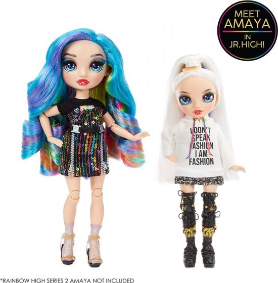 Rainbow High Junior High Doll - Amaya Raine dukke med stilig antrekk - 23 cm