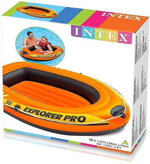 Intex Explorer Pro 50 - oppblåsbar oransje båt til barn - 137 x 85 cm