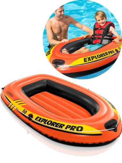 Intex Explorer Pro 50 - uppblåsbar orange båt för barn - 137 x 85 cm