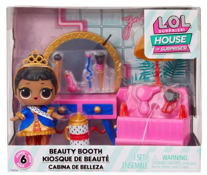 LOL Surprise Beauty Booth - Her Majesty kongelig dukke med 8 overraskelser