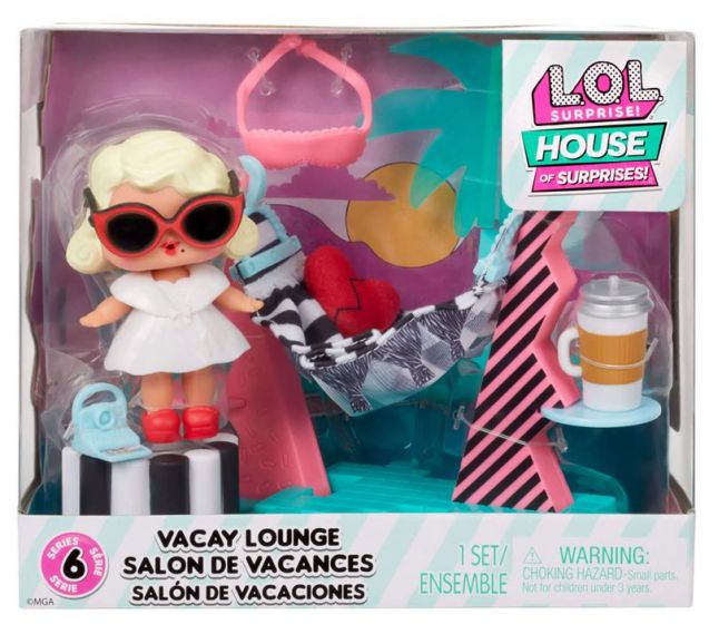 LOL Surprise Vacay Lounge - Leading Baby dukke på ferie med 8 overraskelser