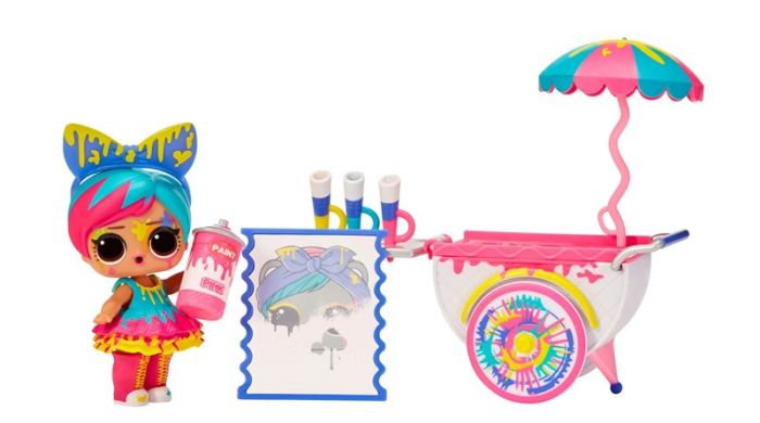 LOL Surprise Art Cart - Splatters kunstnerisk dukke med 8 overraskelser