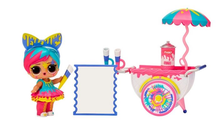 LOL Surprise Art Cart - Splatters kunstnerisk dukke med 8 overraskelser