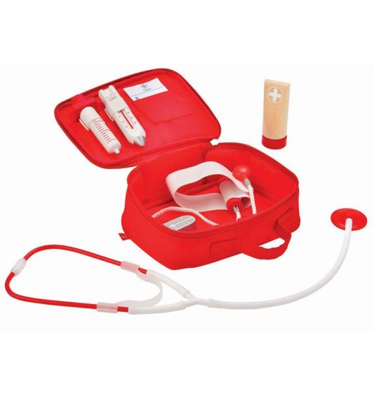 Hape lægetaske med stetoskop, termometer og mere - 7 dele