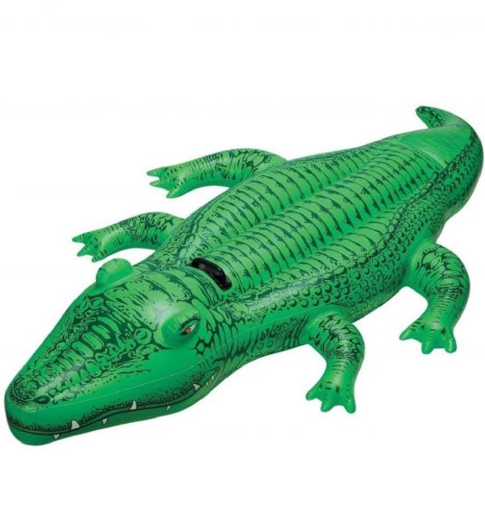 Intex Lil' Gator Ride-on - uppblåsbar badleksak med handtag - krokodil - 168 x 86 cm