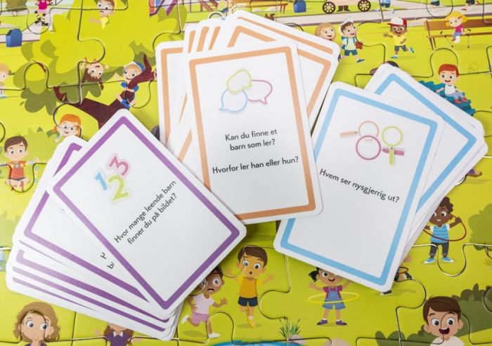 Tactic Vi lærer følelser - puslespill og spill for barn - norsk språk