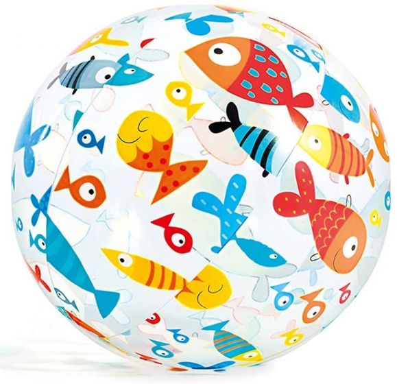 Intex Lively Print Ball - oppblåsbar badeball - 51 cm - fiskemotiv