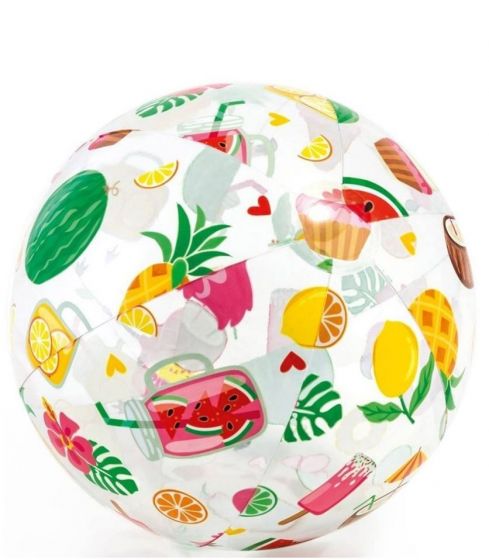 Intex Lively Print Ball - oppustelig badebold - 51 cm - frugtmotiv