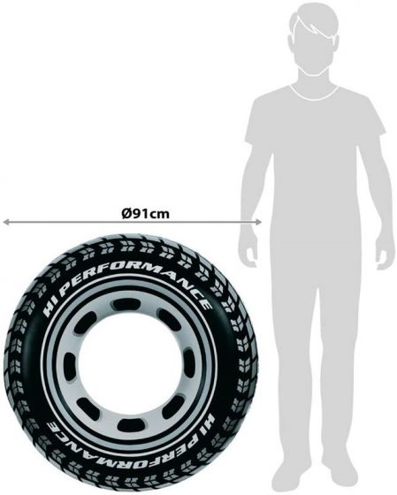 Intex Giant Tire Tube - stor badering - 91 cm - bildæk