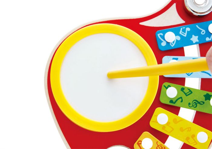 Hape 6-i-1 gitar for barn - musikkleke med 6 instrumenter