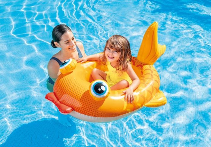 Intex Pool Cruiser - gul oppblåsbar fisk - 117 x 76 cm