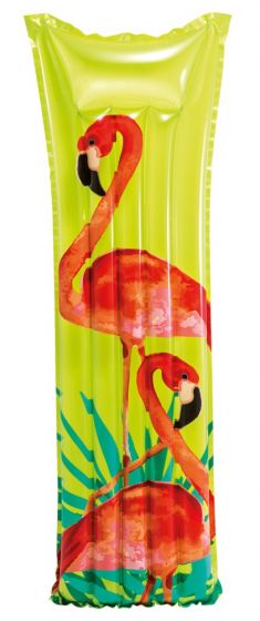Intex Fashion Mat - uppblåsbar luftmadrass - 183 x 69 cm - flamingo