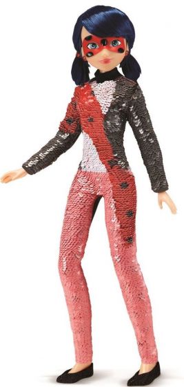 Miraculous Ladybug Transforming Fashion Doll - dukke med paljettdrakt - 26 cm