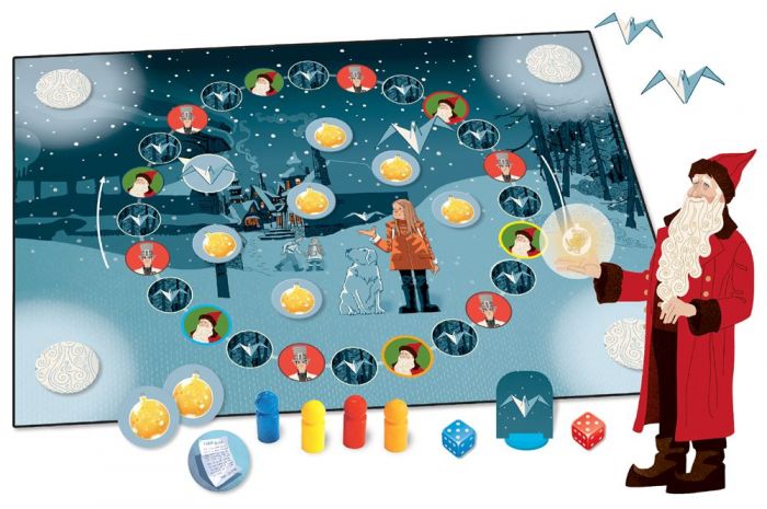 Snøfallspillet - brettspill for barn - NRKs julekalender