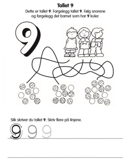 Lek og Lær oppgavebok - tall og telling - 4-7 år