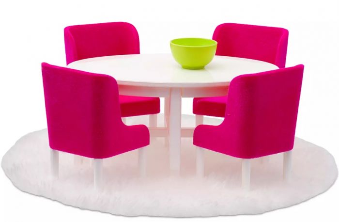 Lundby dukkehusmøbler - spisebordssæt Cerise