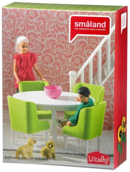 Lundby Småland Matsalsmöbel - 4 stolar och bord