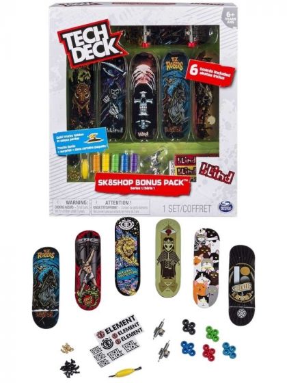 Tech Deck Skateboard bonuspaket 6-pack