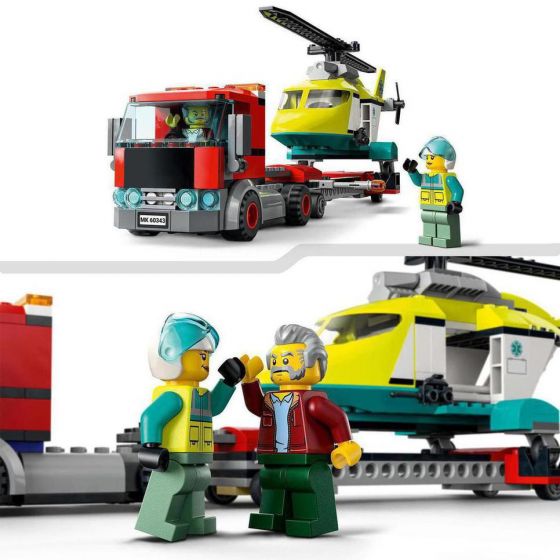 LEGO City Great Vehicles 60343 Trailer med redningshelikopter