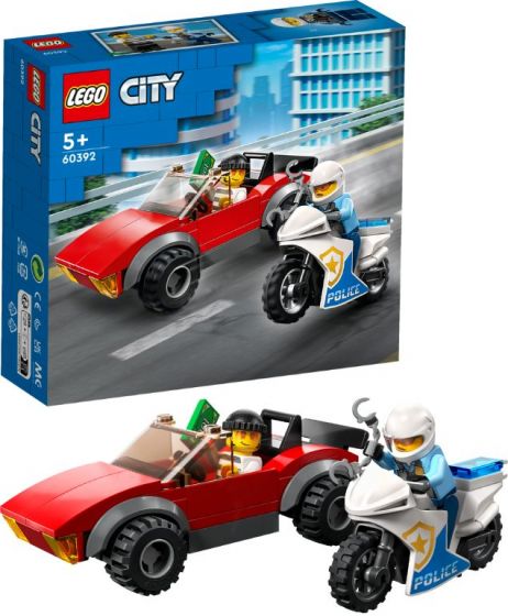 LEGO City Police 60392 Biljakt med polismotorcykel