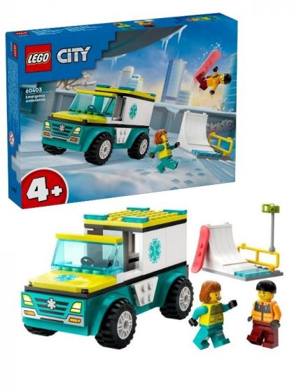 LEGO City Great Vehicles 60403 Ambulanse og snøbrettkjører