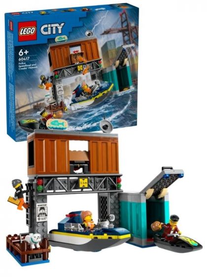 LEGO City Police 60417 Politiets speedbåt og skurkenes skjulested