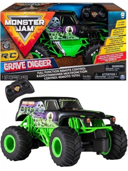 Monster Jam RC Grave Digger - fjernstyret bil i skala 1:15 - 2.4 GHz