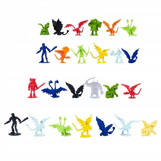 Dragons bøtte med dragefigurer - 25 figurer