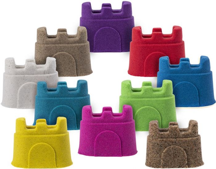 Kinetic Sand 10-pack - 10 forskjellige farger i former