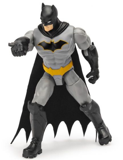 Batman actionfigur 10 cm - Batman i grå drakt - med 3 overraskelser