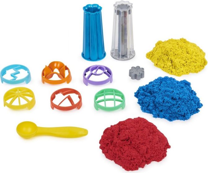 Kinetic Sand Sandwhirlz lekset i väska - med 900 gram sand i 3 olika färger