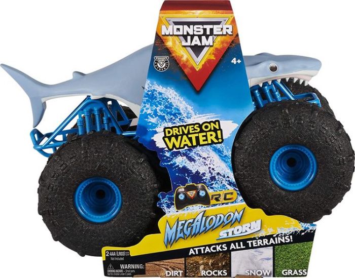Monster Jam RC Megalodon 35 cm - all terrain radiostyrt bil for land og vann