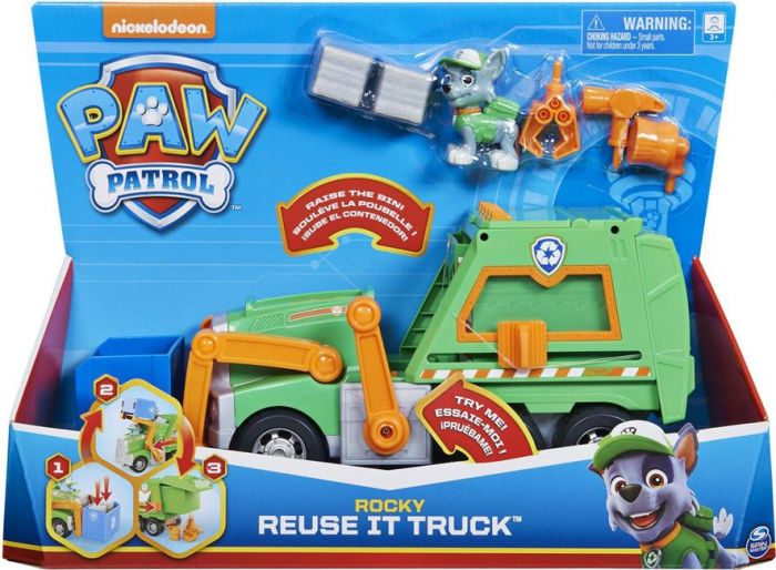 PAW Patrol Rockys gjenvinningsbil - figur og kjøretøy