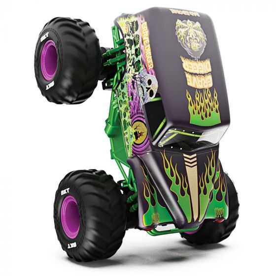 Monster Jam Grave Digger Freestyle Force RC - stuntbil med episk balanseteknologi - skala 1:15