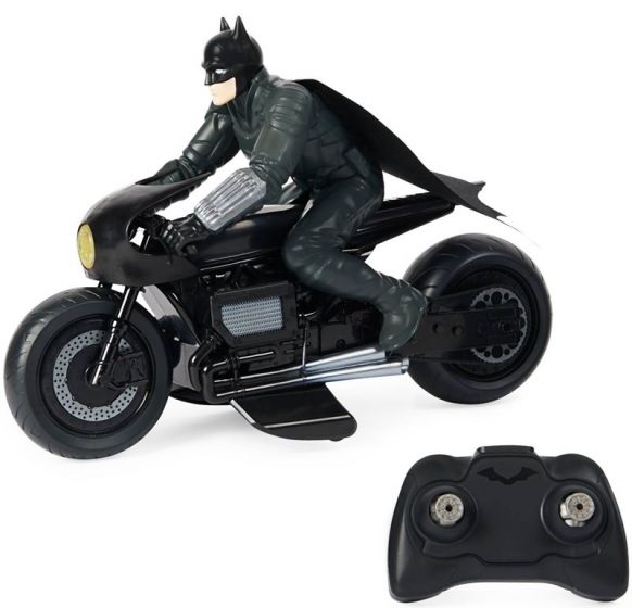 Batman Movie RC Batcycle - fjernstyrt motorsykkel med figuren Batman - 2,4 GHz - 21 cm høy