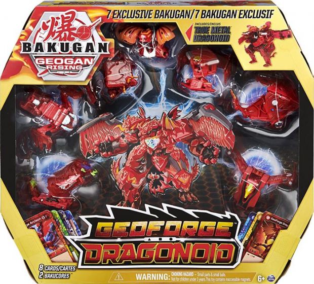 Bakugan GeoForge Dragonoid - 7i1 Bakugan med 6 Geogan - Bakugan, BakuCores og byttekort 