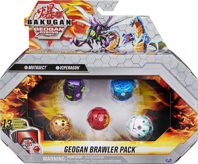 Bakugan Geogan Brawler 5-Pack Season 3.0 Exclusive Mutasect x Viperagon - 5 Bakugan, BakuCores og byttekort