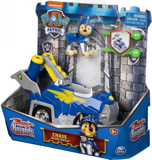 PAW Patrol Rescue Knights fordon med figuren Chase - 22 cm