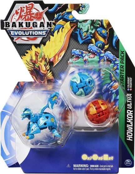 Bakugan Evolutions Starter Pack Howklor Ultra - 3 Bakugan, BakuCores og samlekort