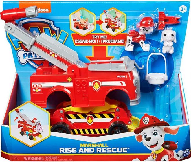PAW Patrol Rise and Rescue - transformerende bil med figuren Marshall - 27 cm høy