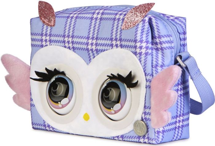 Purse Pets Print Perfect Owl - väska med 30+ ljud och reaktioner - ögon som blinkar