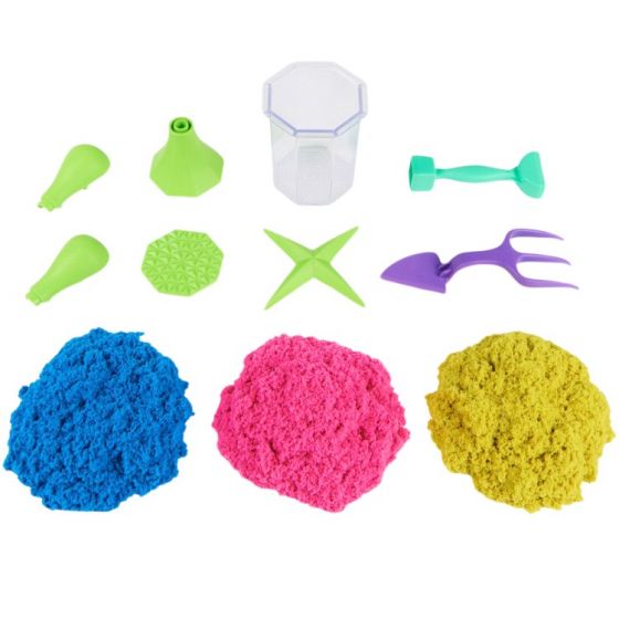 Kinetic Sand Kit med magisk sand i olika färger