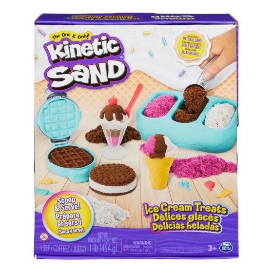 Kinetic Sand sett med magisk sand - iskrem