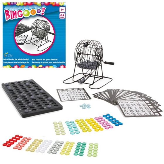 Bingospel i metall med 75 bollar
